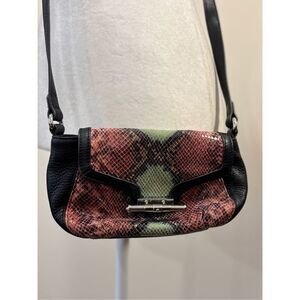 Aimee Kestenberg Women's Harper Python Snake-Embossed Leather Flap Crossbody Bag